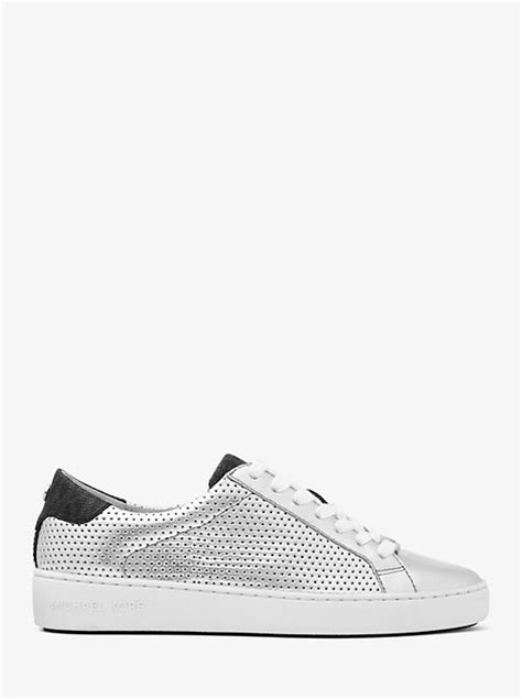 Irving Metallic Leather and Logo Sneaker 